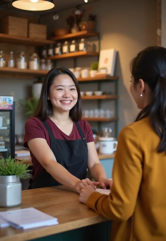 Small business owners in a shop